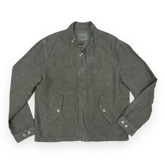 Banana Republic Other - VTG 00s Y2K Banana Republic Garment Dyed Olive Green Linen Field Jacket Men's XL